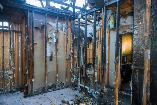 Professional Fire Damage Restoration technician working in Crystal Beach, FL